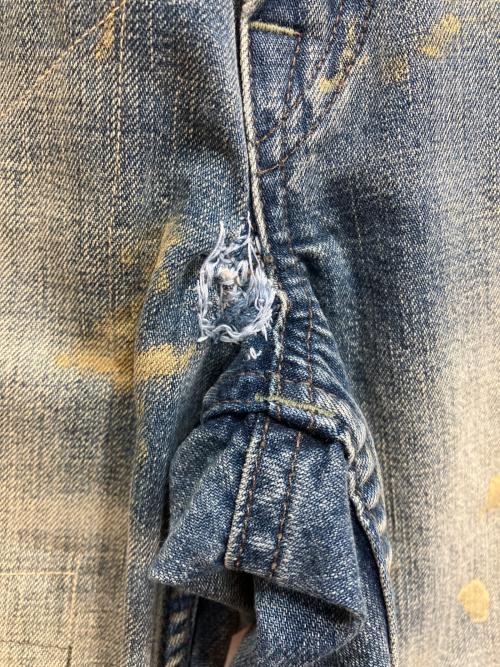 RRL（ダブルアールエル）RRL (ダブルアールエル) SAIL CLOTH リペアダメージ加工ペインター デニムパンツ インディゴ サイズ:30の古着・服飾アイテム