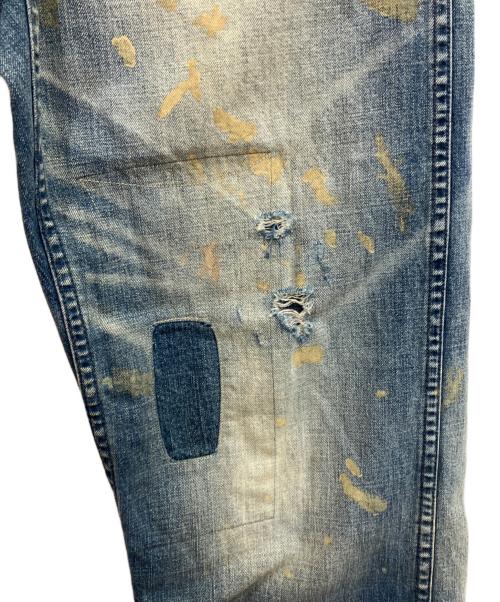 RRL（ダブルアールエル）RRL (ダブルアールエル) SAIL CLOTH リペアダメージ加工ペインター デニムパンツ インディゴ サイズ:30の古着・服飾アイテム