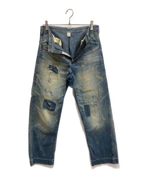 RRL（ダブルアールエル）RRL (ダブルアールエル) SAIL CLOTH リペアダメージ加工ペインター デニムパンツ インディゴ サイズ:30の古着・服飾アイテム