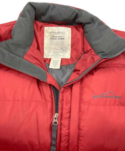 Eddie Bauer（エディーバウアー）Eddie Bauer (エディーバウアー) グースダウンジャケット レッド サイズ:Sの古着・服飾アイテム