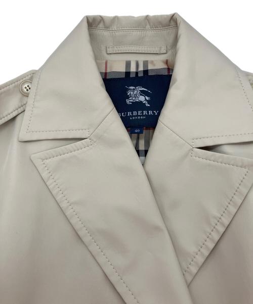 BURBERRY LONDON（バーバリーロンドン）BURBERRY LONDON (バーバリーロンドン) 裏ノバチェック ショートトレンチコート ベージュ サイズ:40の古着・服飾アイテム