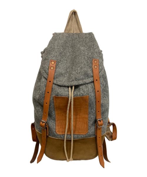 FRANK LEDER（フランクリーダー）FRANK LEDER (フランクリーダー) SEIL MARSCHALL (セイルマーシャル) GRAND SOLO PACK バックパック グレー×ブラウンの古着・服飾アイテム