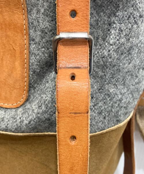 FRANK LEDER（フランクリーダー）FRANK LEDER (フランクリーダー) SEIL MARSCHALL (セイルマーシャル) GRAND SOLO PACK バックパック グレー×ブラウンの古着・服飾アイテム