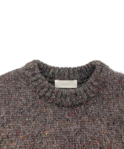 KAGURE（カグレ）kagure (カグレ) カラーネップアルパカニットベスト グレー×レッド サイズ:Freeの古着・服飾アイテム