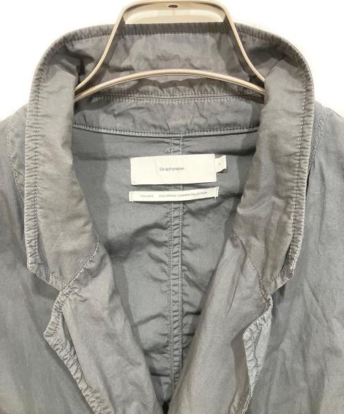 Graphpaper（グラフペーパー）Graphpaper (グラフペーパー) Garment Dyed Poplin Oversized Double Jacket グレー サイズ:Fの古着・服飾アイテム