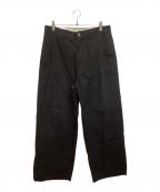 I am dorkアイアムドーク）の古着「Work pants "Lyria" Chino  ワイドチノパンツ」｜ブラック