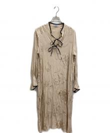 sahara（サハラ）の古着「Piping Flower Dress ワンピース」｜ベージュ