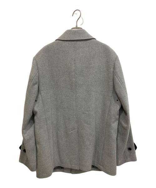 SHIPS（シップス）SHIPS (シップス) スーパー160'S メリノウール メルトン シングル ピーコート グレー サイズ:XLの古着・服飾アイテム