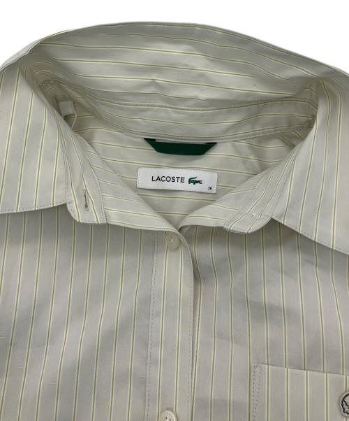 LACOSTE（ラコステ）LACOSTE (ラコステ) マルチストライプシャツドレス ベージュ サイズ:36の古着・服飾アイテム