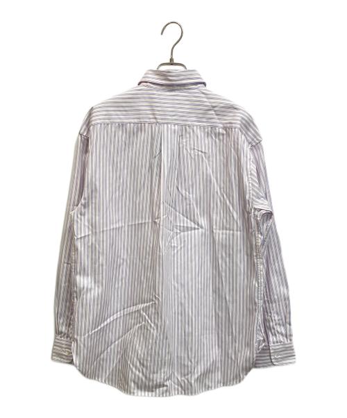 POLO RALPH LAUREN（ポロ・ラルフローレン）POLO RALPH LAUREN (ポロ・ラルフローレン) ストライプド コットン シャツ ホワイト サイズ:Mの古着・服飾アイテム