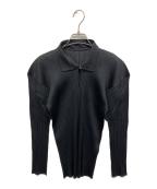 ISSEY MIYAKEイッセイミヤケ）の古着「プリーツブラウス」｜ブラック