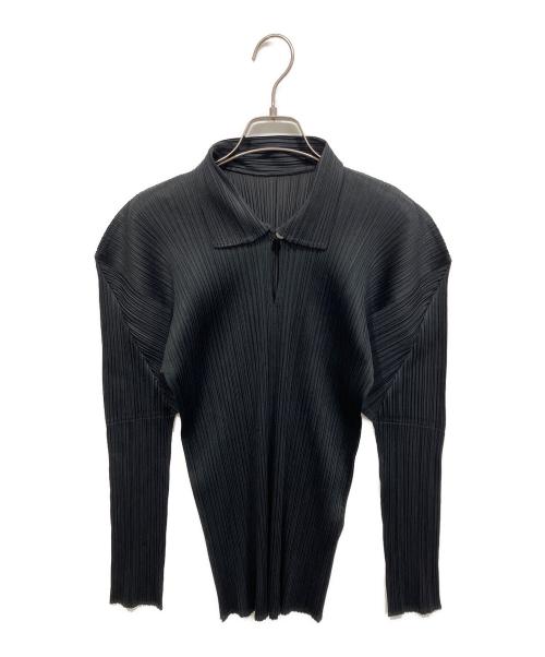 ISSEY MIYAKE（イッセイミヤケ）ISSEY MIYAKE (イッセイミヤケ) プリーツブラウス ブラック サイズ:Mの古着・服飾アイテム