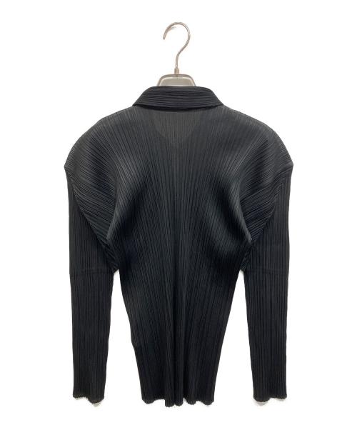 ISSEY MIYAKE（イッセイミヤケ）ISSEY MIYAKE (イッセイミヤケ) プリーツブラウス ブラック サイズ:Mの古着・服飾アイテム
