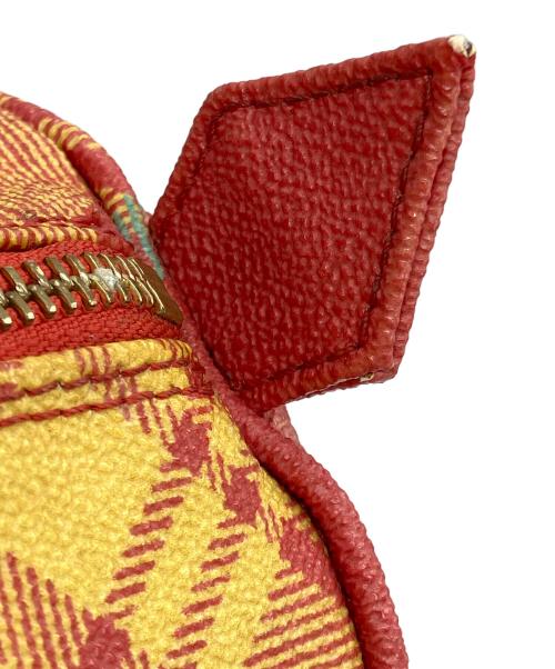 Vivienne Westwood（ヴィヴィアンウエストウッド）Vivienne Westwood (ヴィヴィアンウエストウッド) タータンチェック柄ダービーボストンバッグ オレンジの古着・服飾アイテム