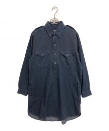 POLO RALPH LAUREN（ポロ・ラルフローレン）の古着「デニム ミリタリー シャツドレス ワンピース」｜ネイビー