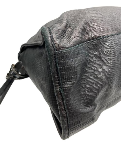 BALENCIAGA（バレンシアガ）BALENCIAGA (バレンシアガ) ザ・シティ リザード風型押し2WAYバッグ ブラックの古着・服飾アイテム