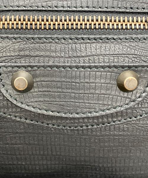 BALENCIAGA（バレンシアガ）BALENCIAGA (バレンシアガ) ザ・シティ リザード風型押し2WAYバッグ ブラックの古着・服飾アイテム