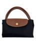 中古・古着 LONGCHAMP (ロンシャン) ル プリアージュ オリジナル S トップハンドルバッグ ブラック：10000円