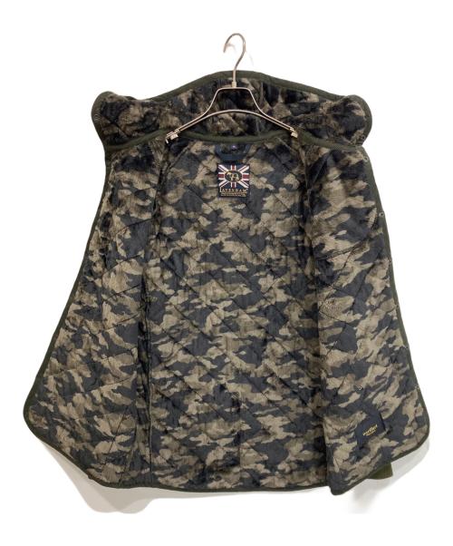 LAVENHAM（ラベンハム）LAVENHAM (ラベンハム) narifuri (ナリフリ) BADINGHAM キルティングフーデッドジャケット オリーブ サイズ:Lの古着・服飾アイテム