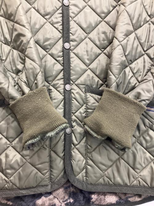 LAVENHAM（ラベンハム）LAVENHAM (ラベンハム) narifuri (ナリフリ) BADINGHAM キルティングフーデッドジャケット オリーブ サイズ:Lの古着・服飾アイテム