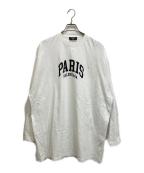BALENCIAGAバレンシアガ）の古着「22SS PALIS ロゴプリント ロングスリーブカットソー」｜ホワイト