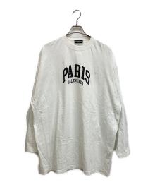 BALENCIAGA（バレンシアガ）の古着「22SS PALIS ロゴプリント ロングスリーブカットソー」｜ホワイト