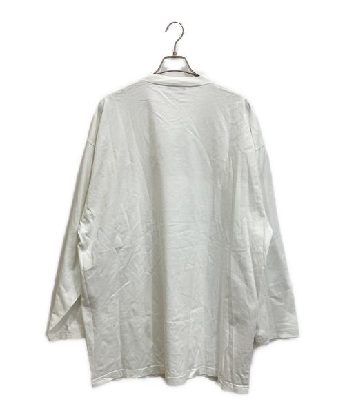 BALENCIAGA（バレンシアガ）BALENCIAGA (バレンシアガ) 22SS PALIS ロゴプリント ロングスリーブカットソー ホワイト サイズ:3の古着・服飾アイテム