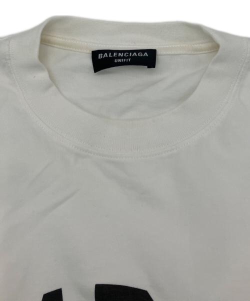 BALENCIAGA（バレンシアガ）BALENCIAGA (バレンシアガ) 22SS PALIS ロゴプリント ロングスリーブカットソー ホワイト サイズ:3の古着・服飾アイテム