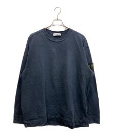 STONE ISLAND（ストーンアイランド）の古着「HEAVY COTTON JERSEY GARMENT DYEDカットソー」｜ネイビー