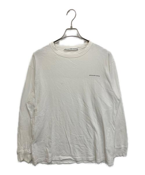 ALEXANDER WANG（アレキサンダー・ワン）ALEXANDER WANG (アレキサンダー・ワン) ロゴロングスリーブカットソー ホワイト サイズ:Lの古着・服飾アイテム