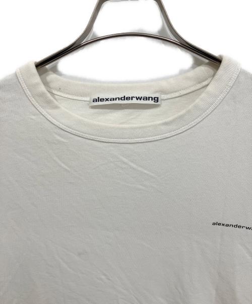 ALEXANDER WANG（アレキサンダー・ワン）ALEXANDER WANG (アレキサンダー・ワン) ロゴロングスリーブカットソー ホワイト サイズ:Lの古着・服飾アイテム