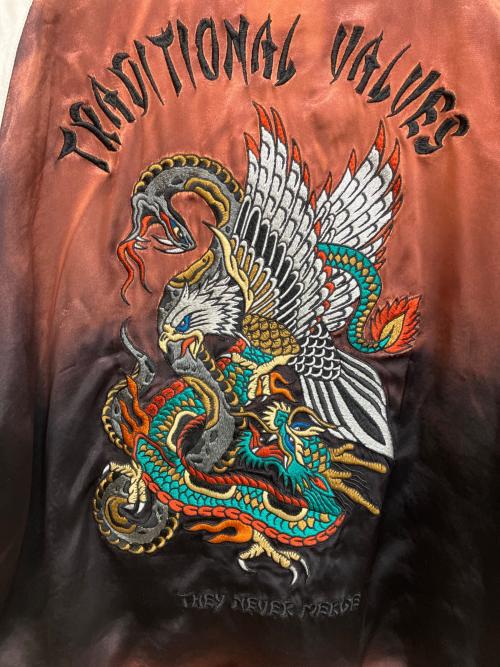 Schott（ショット）Schott (ショット) BATTLE ROYALE SUKA JACKET スカジャン ブラウン サイズ:Mの古着・服飾アイテム