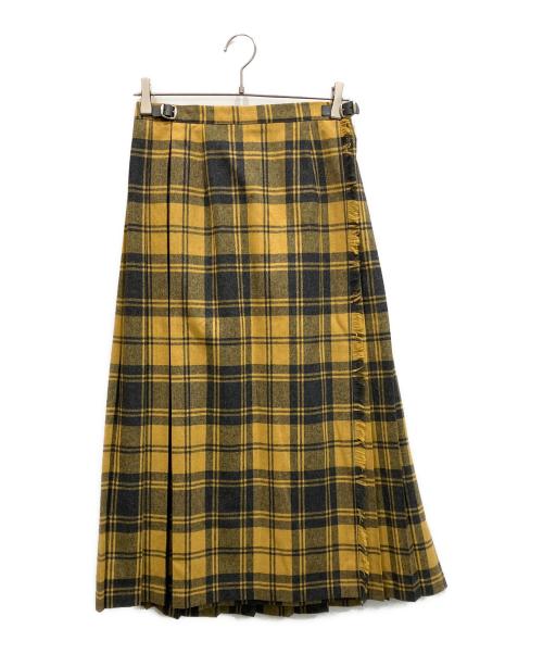 O'NEIL OF DUBLIN（オニール オブ ダブリン）O'NEIL OF DUBLIN (オニール オブ ダブリン) 英国製タータンチェック キルトスカート EASY LONG KILT イエロー サイズ:38の古着・服飾アイテム