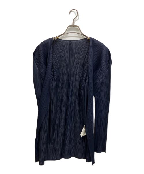 PLEATS PLEASE（プリーツプリーズ）PLEATS PLEASE (プリーツプリーズ) プリーツカーディガン ネイビー サイズ:size3の古着・服飾アイテム