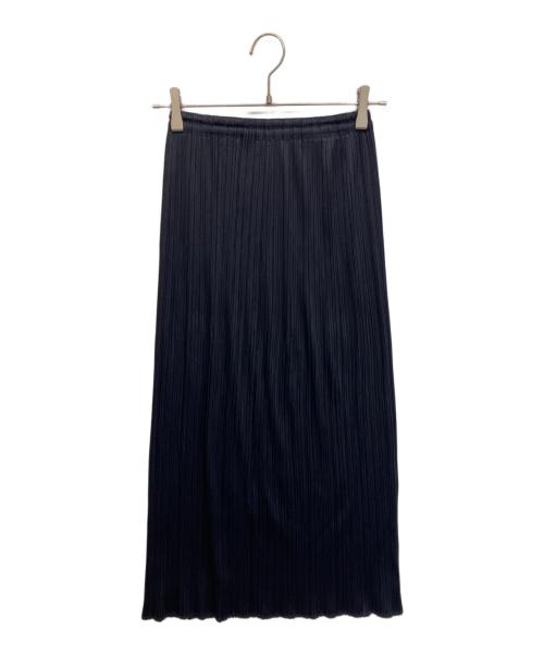 PLEATS PLEASE（プリーツプリーズ）PLEATS PLEASE (プリーツプリーズ) プリーツロングスカート ネイビー サイズ:不明の古着・服飾アイテム