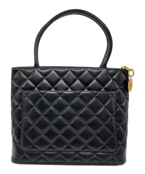 CHANEL（シャネル）CHANEL (シャネル) 復刻 キャビアスキン トートバッグ ブラックの古着・服飾アイテム