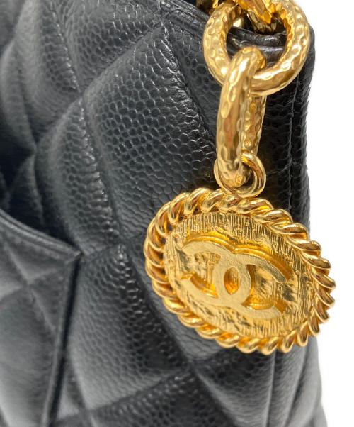 CHANEL（シャネル）CHANEL (シャネル) 復刻 キャビアスキン トートバッグ ブラックの古着・服飾アイテム
