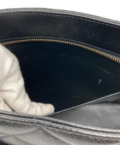 CHANEL（シャネル）CHANEL (シャネル) 復刻 キャビアスキン トートバッグ ブラックの古着・服飾アイテム