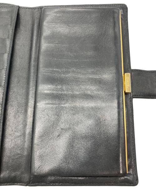 CHANEL（シャネル）CHANEL (シャネル) キャビアスキン 2つ折り長財布 ブラックの古着・服飾アイテム