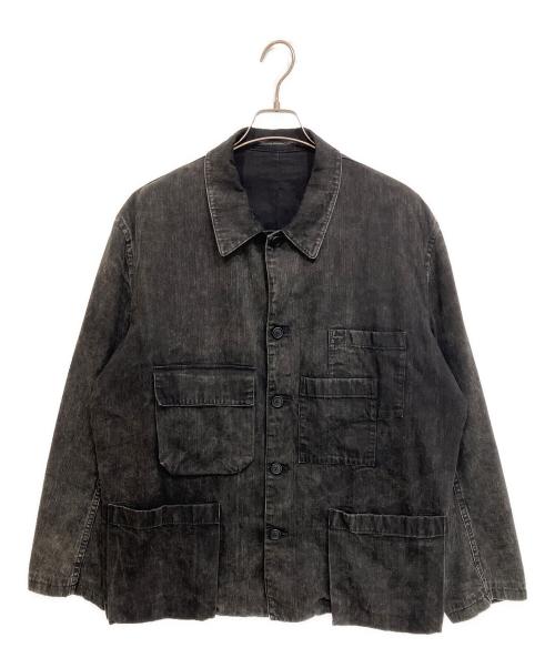 Y's for men（ワイズフォーメン）Y'S for men (ワイズフォーメン) 24AW BLEACHING DENIM BLOUSON WITH 5-POCKETS ブリーチジャケット ブラック サイズ:size3の古着・服飾アイテム