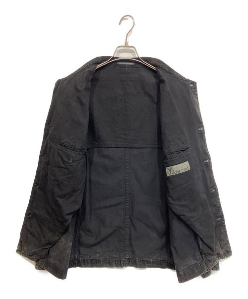 Y's for men（ワイズフォーメン）Y'S for men (ワイズフォーメン) 24AW BLEACHING DENIM BLOUSON WITH 5-POCKETS ブリーチジャケット ブラック サイズ:size3の古着・服飾アイテム