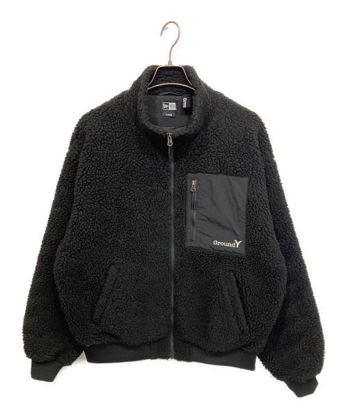 GROUND Y（グラウンドワイ）GROUND Y (グラウンドワイ) New Era (ニューエラ) BOA BLOUSON GY LOGO フリースジャケット ブラック サイズ:ＸＬの古着・服飾アイテム