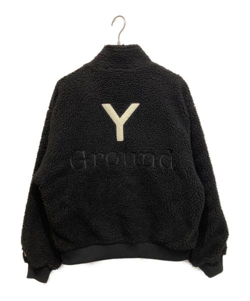 GROUND Y（グラウンドワイ）GROUND Y (グラウンドワイ) New Era (ニューエラ) BOA BLOUSON GY LOGO フリースジャケット ブラック サイズ:ＸＬの古着・服飾アイテム