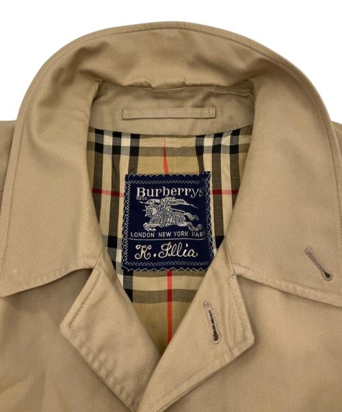 Burberry's（バーバリーズ）Burberry's (バーバリーズ) 裏ノバチェック比翼ステンカラーコート ベージュ サイズ:不明の古着・服飾アイテム