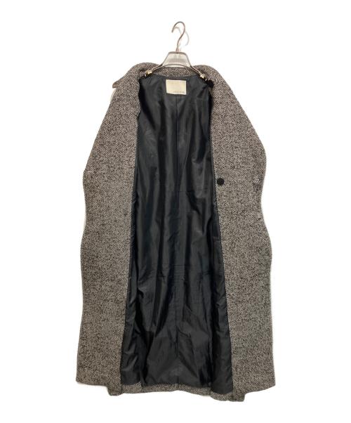 uncrave（アンクレイヴ）uncrave (アンクレイヴ) ロング チェスターコート ヘリンボーン ホワイト×ブラック サイズ:size1の古着・服飾アイテム