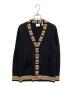 BURBERRY（バーバリー）の古着「アイコンストライプ メリノウール ニット カーディガン」｜ブラック×ブラウン