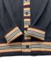 中古・古着 BURBERRY (バーバリー) アイコンストライプ メリノウール ニット カーディガン ブラック×ブラウン サイズ:L：28000円