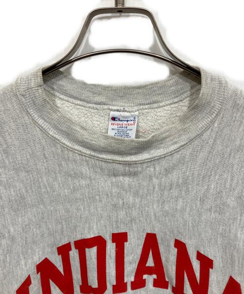 Champion REVERSE WEAVE（チャンピオン リバース ウィーブ）Champion REVERSE WEAVE (チャンピオン リバース ウィーブ) 90S  3段プリント スウェット グレー×レッド サイズ:Lの古着・服飾アイテム