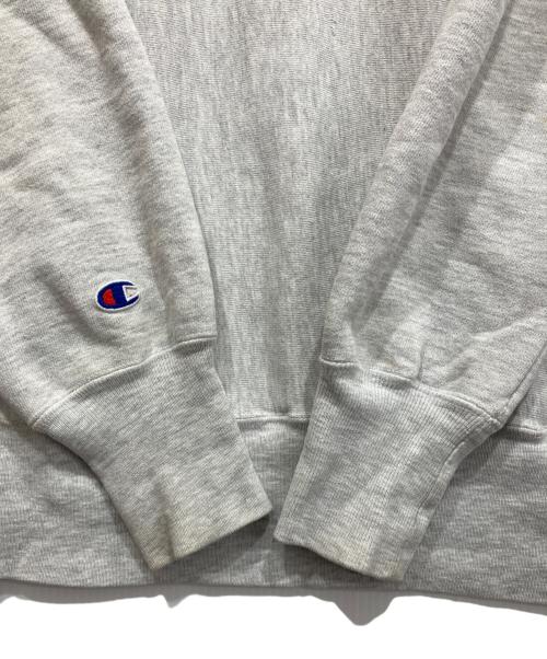Champion REVERSE WEAVE（チャンピオン リバース ウィーブ）Champion REVERSE WEAVE (チャンピオン リバース ウィーブ) 90S  3段プリント スウェット グレー×レッド サイズ:Lの古着・服飾アイテム