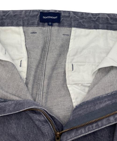 DESCENDANT（ディセンダント）DESCENDANT (ディセンダント) DENIM TROUSERS パンツ ネイビー サイズ:size3の古着・服飾アイテム